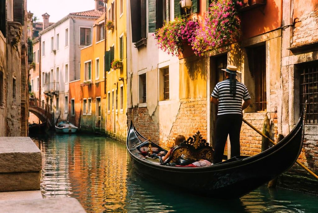 Gondola on a Venetian canal